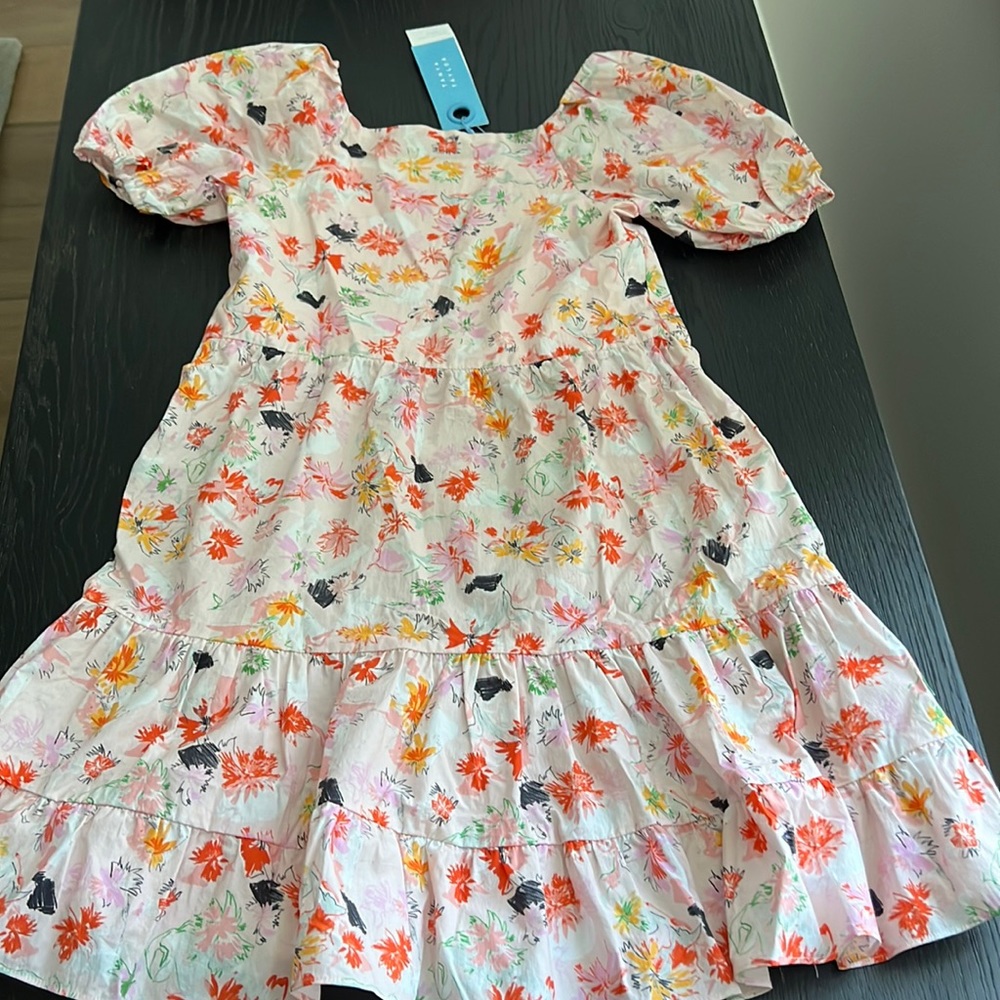 NWT Tanya Taylor dress.Soft pink w/lovely floral print.Sz L -like 12 for my kid
